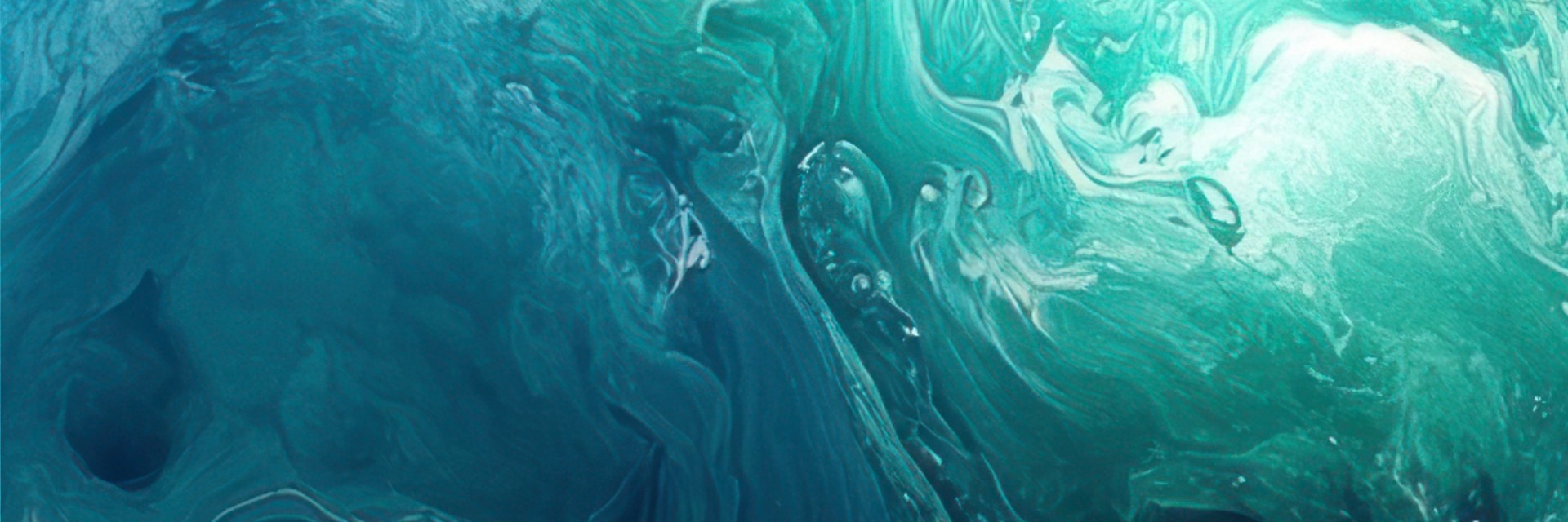 Fluid teal marble background